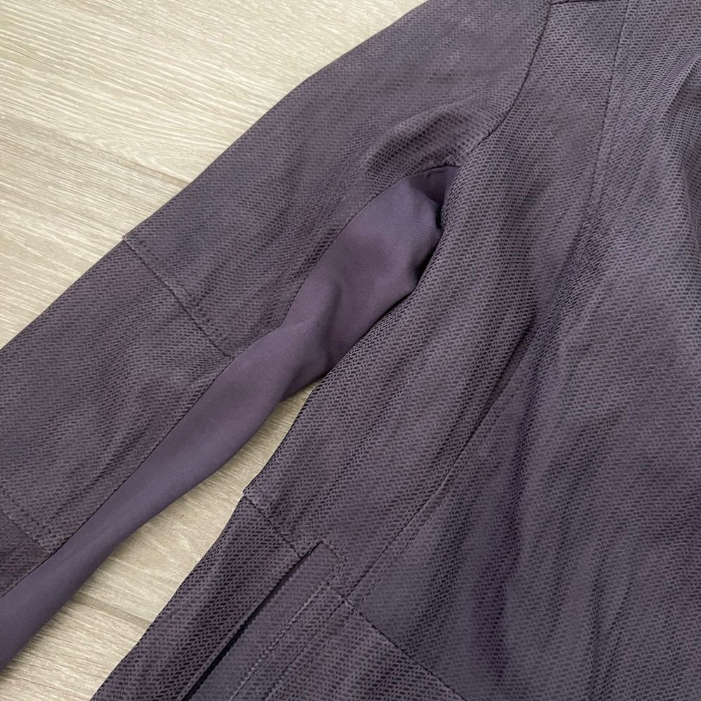 GILI Leather Jacket Open Front size 0 Dusty Purple - Picture 2 of 6